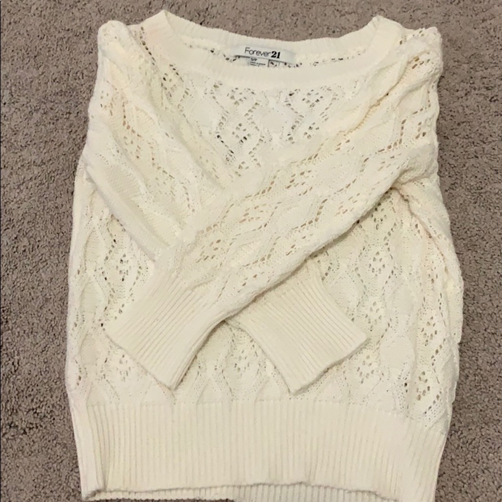 cream sweater